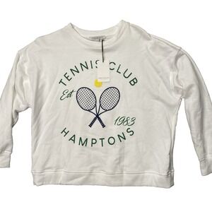 Green Envelope LA Tennis Club‎ Hamptons Sweatshirt Size Large Athleisure NWT